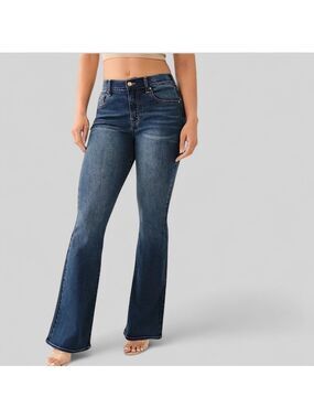 True Religion-Charlie High rise flare jeans, blue- size 27-NWT-retails $159